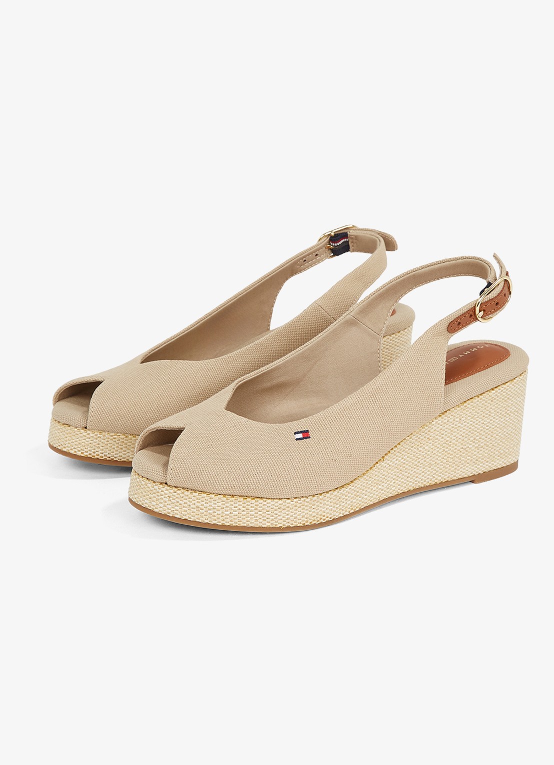 Tommy Hilfiger Espadrille met logo - detail 3 beige