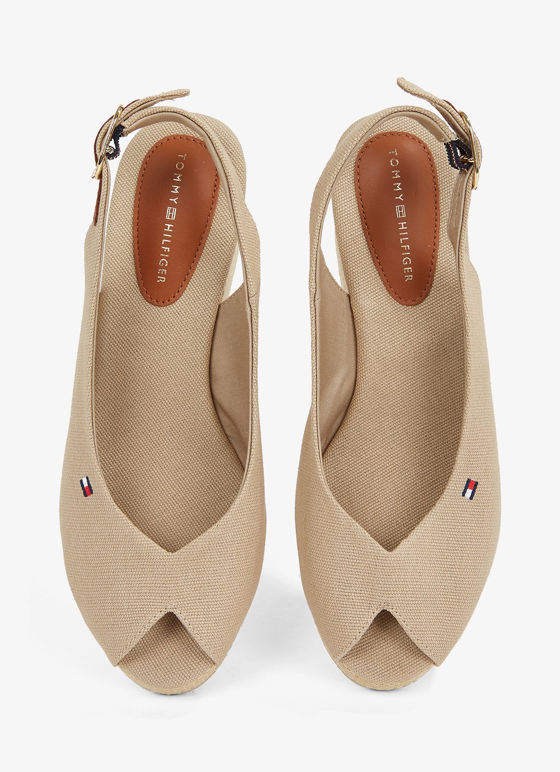Tommy Hilfiger Espadrille met logo - detail 4 beige