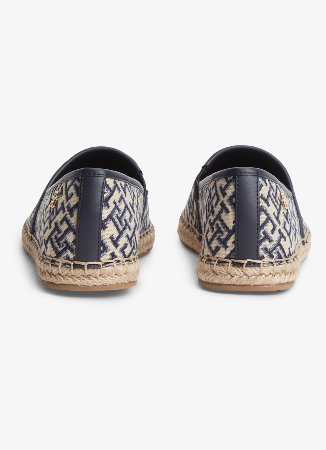 Tommy Hilfiger Espadrille met logoprint - achterkant 6 donkerblauw