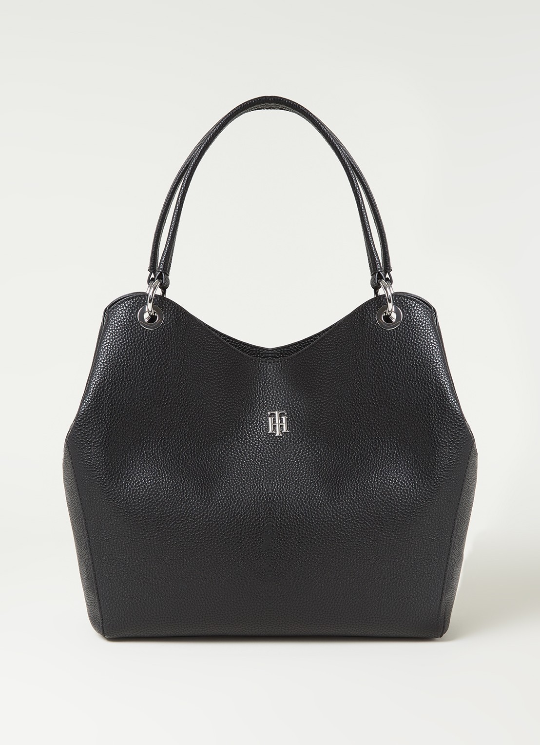 Tommy Hilfiger Essence schoudertas met logo - voorkant 2 zwart