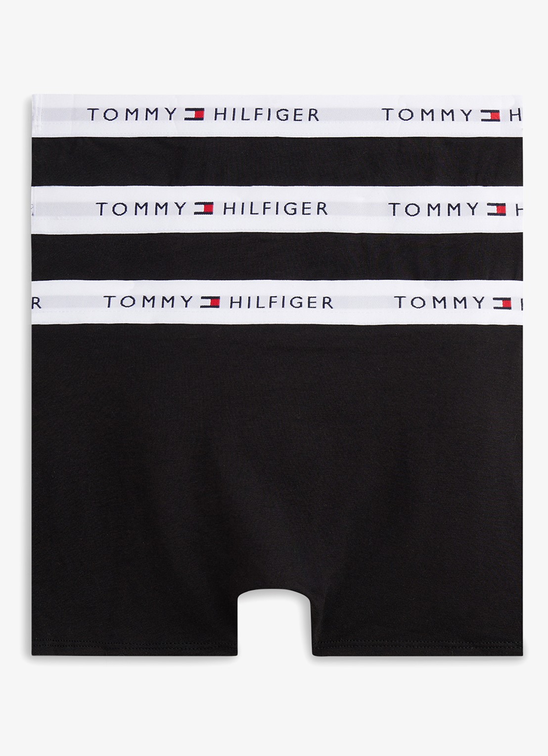 Tommy Hilfiger Essential boxershorts met logoband 3-pack - voorkant 2 zwart