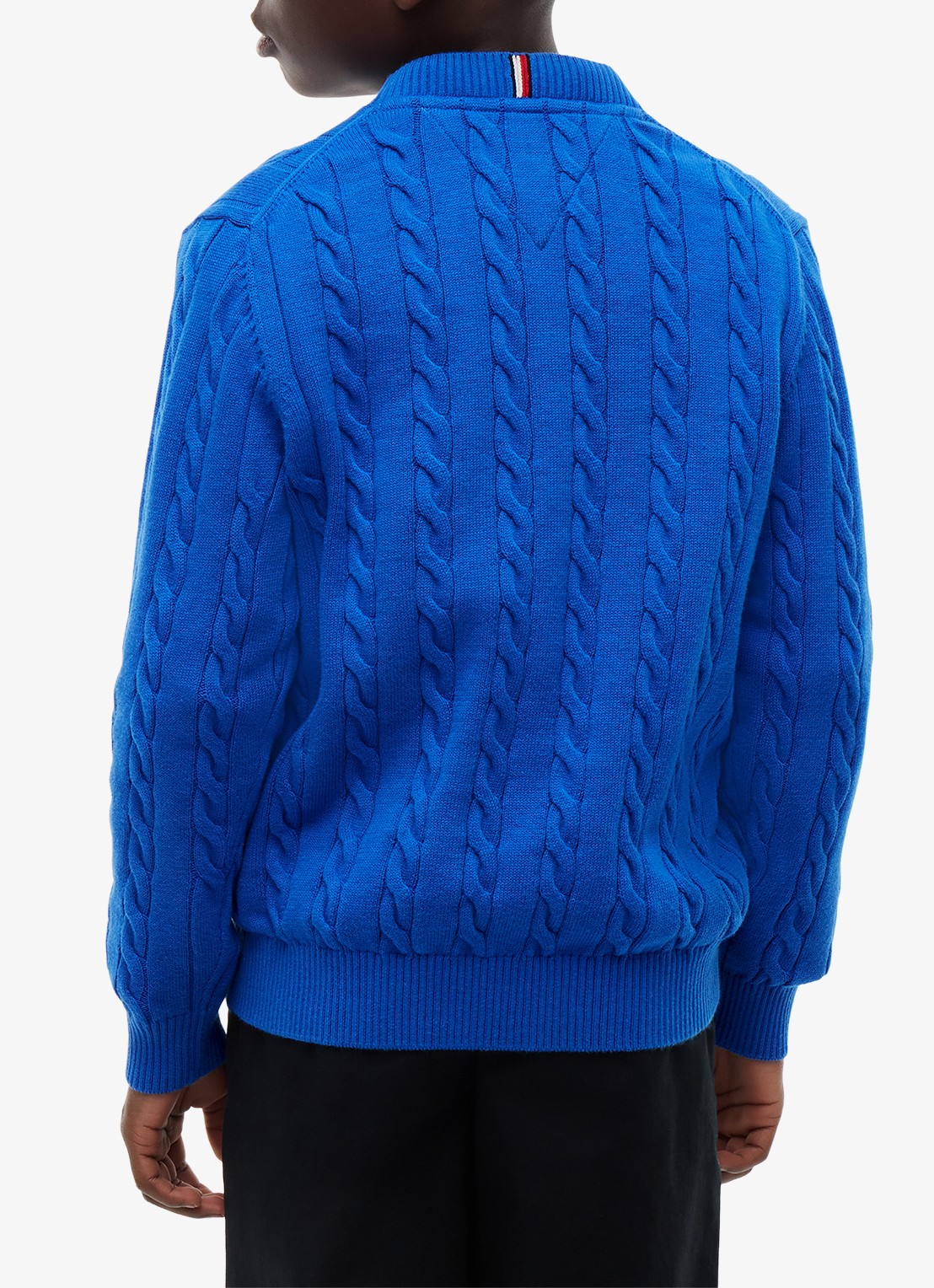 Tommy Hilfiger Essential Cable Knit Jumper - achterkant vibrant blue-c6o / blauw