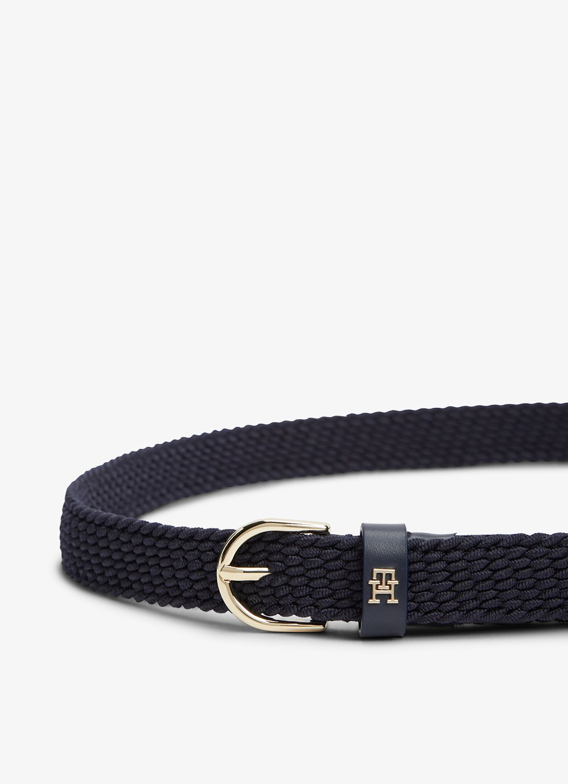 Tommy Hilfiger Essential Effortless 2.5 riem met gevlochten detail - detail 3 donkerblauw