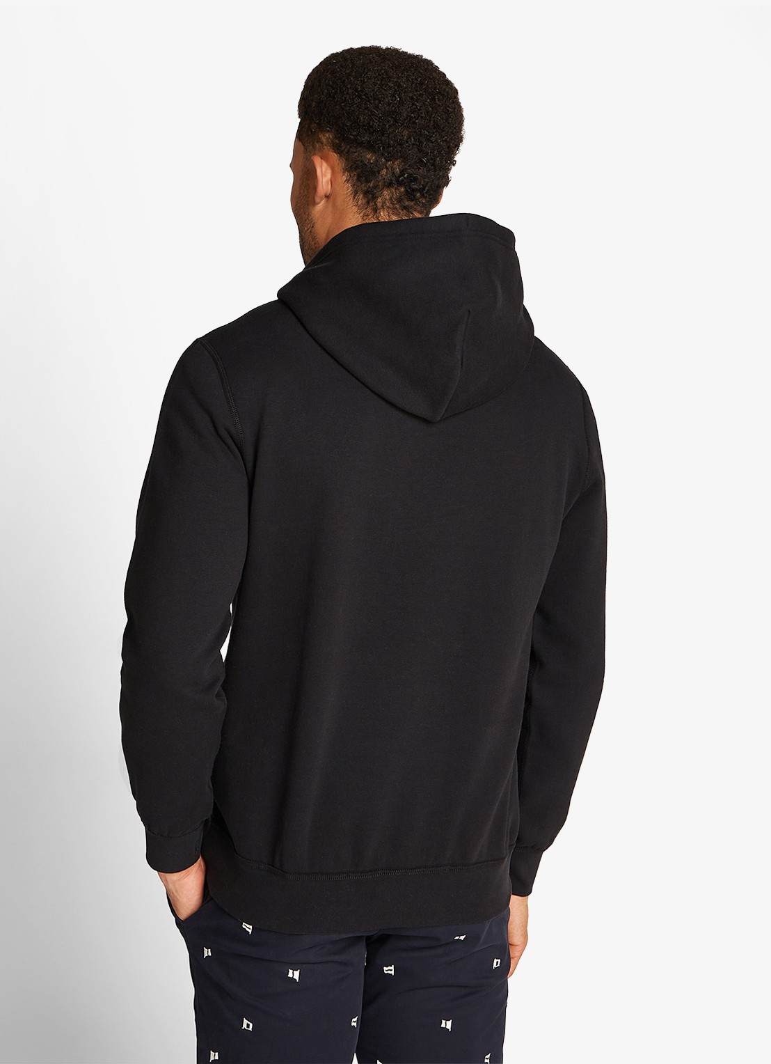 Tommy Hilfiger Essential hoodie met logoborduring - achterkant zwart