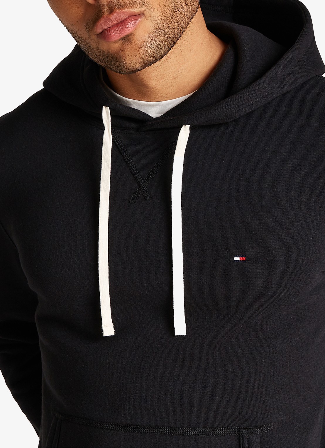Tommy Hilfiger Essential hoodie met logoborduring - detail 3 zwart