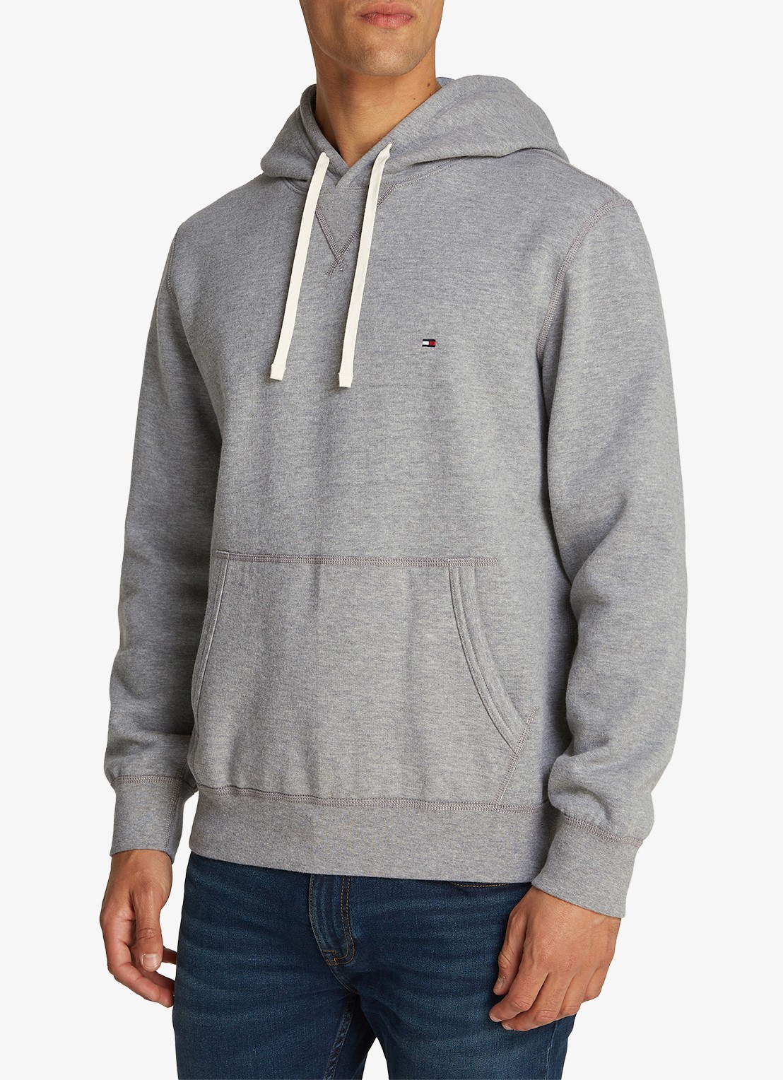 Tommy Hilfiger Essential hoodie met logoborduring - detail 3 grijsmele