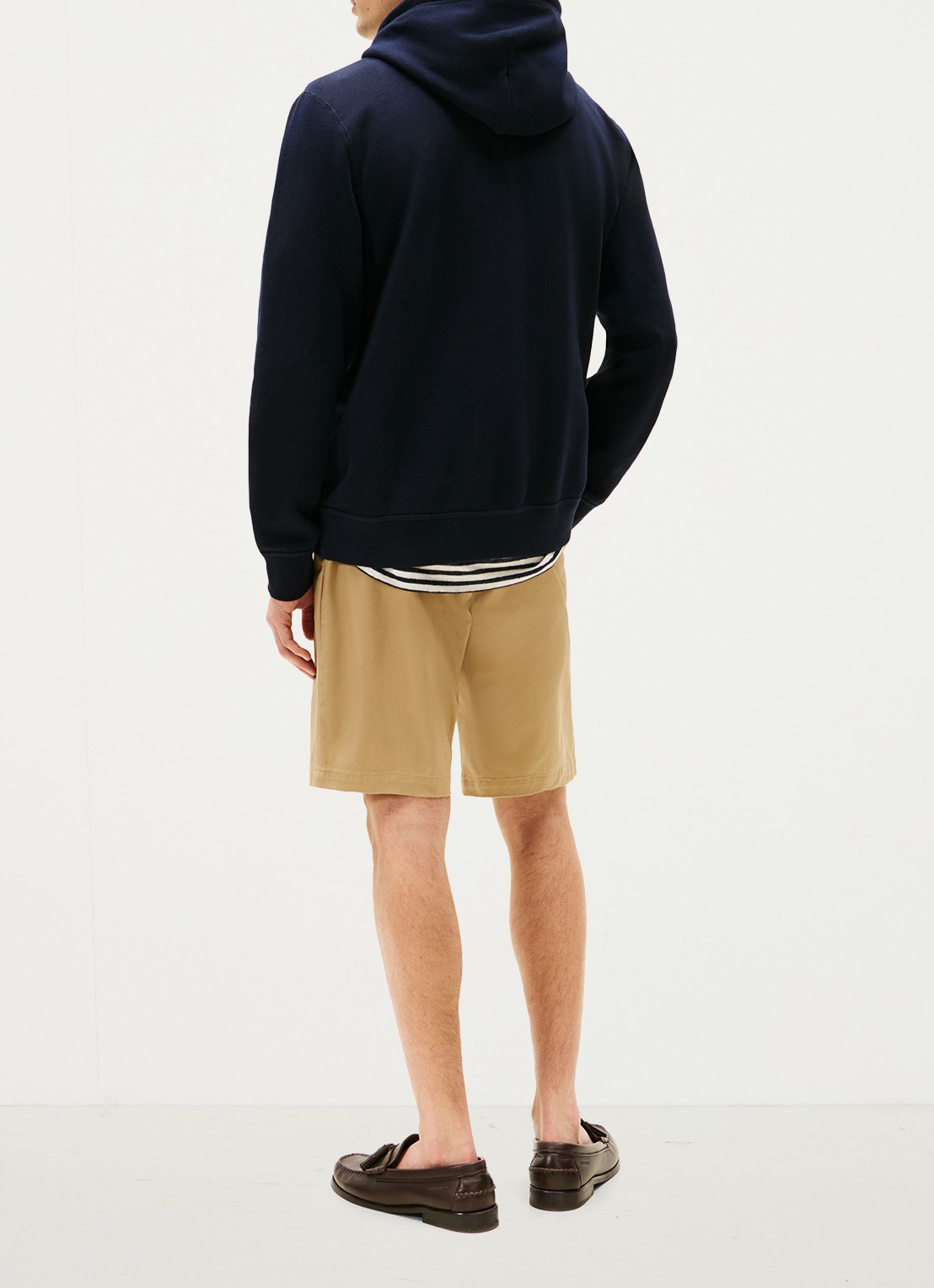 Tommy Hilfiger Essential hoodie met logoborduring - achterkant 5 donkerblauw