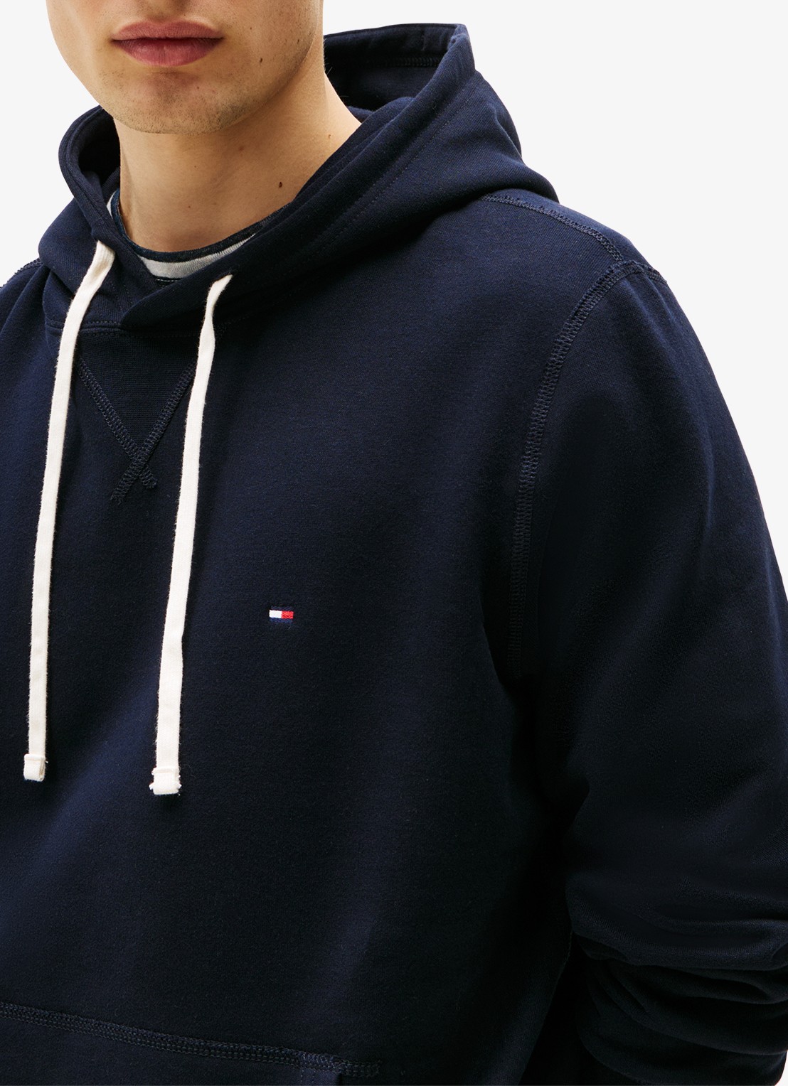 Tommy Hilfiger Essential hoodie met logoborduring - detail 2 donkerblauw