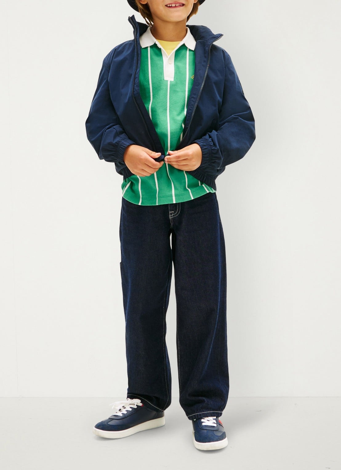 Tommy Hilfiger Essential jack met steekzakken - voorkant 2 donkerblauw