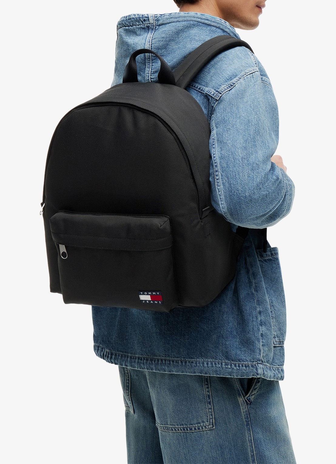 Tommy Hilfiger Essential rugzak met logo - voorkant 6 zwart