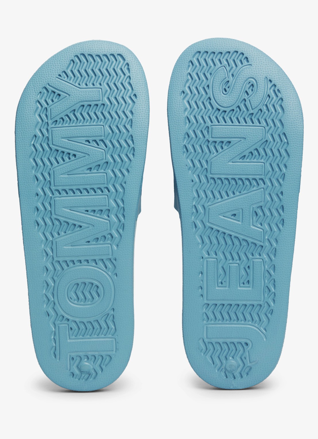 Tommy Hilfiger Essential slipper met logo - detail lichtblauw