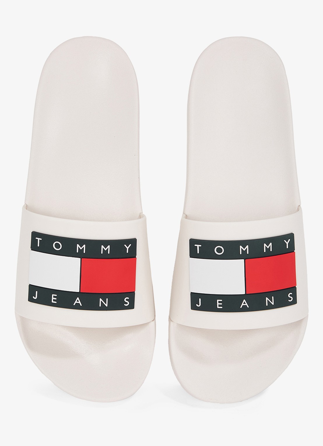 Tommy Hilfiger Essential slipper met logo - detail 5 beige