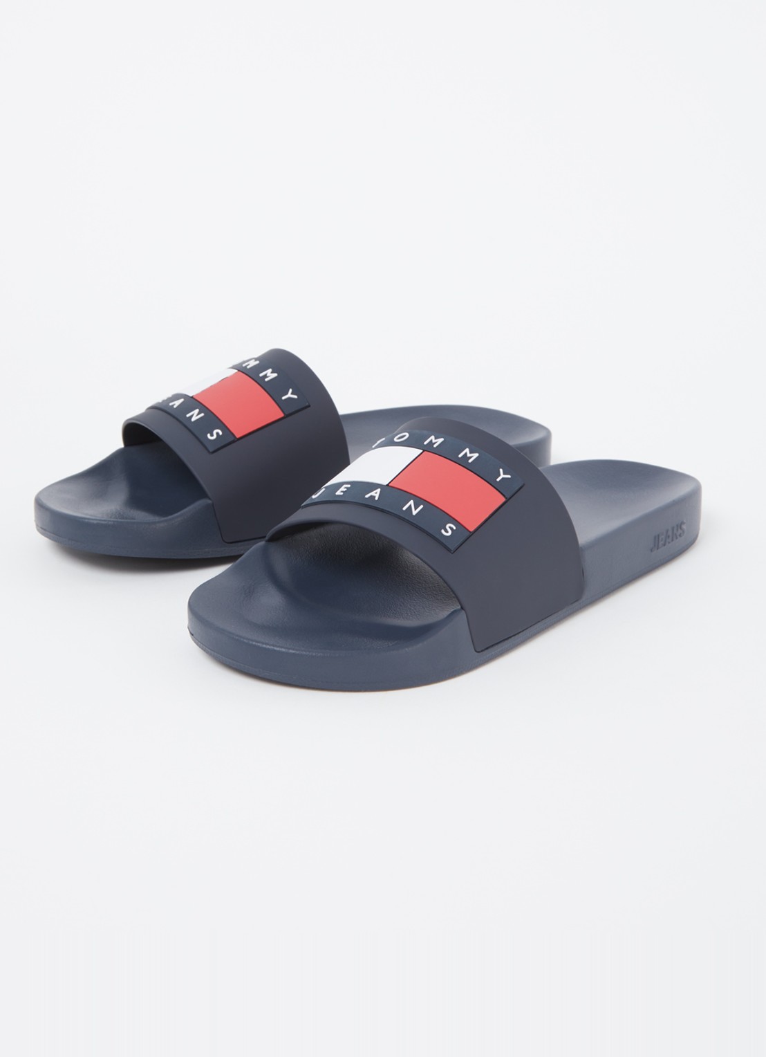 Tommy Hilfiger Essential slipper met logo - detail 2 donkerblauw
