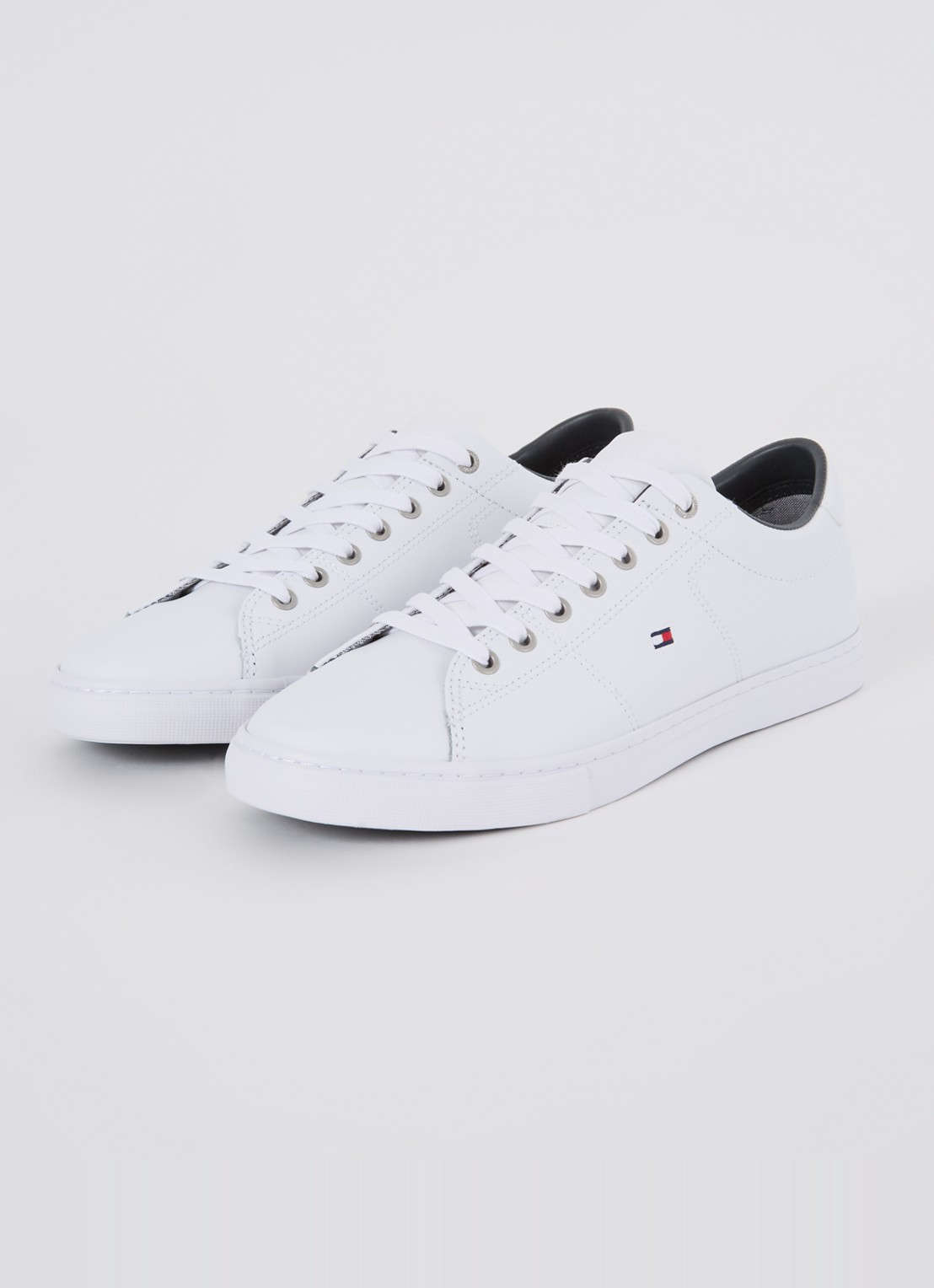 Tommy Hilfiger Essential sneaker van leer - detail 2 wit
