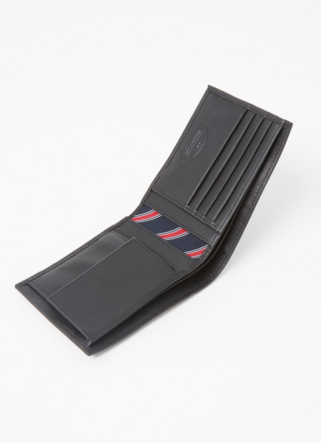 Tommy Hilfiger Eton portemonnee van leer - voorkant 2 zwart