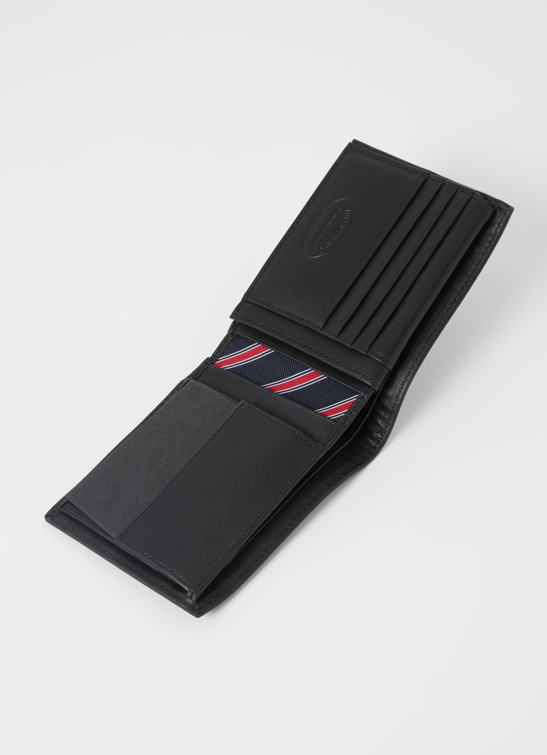 Tommy Hilfiger Eton portemonnee van leer - voorkant 2 zwart