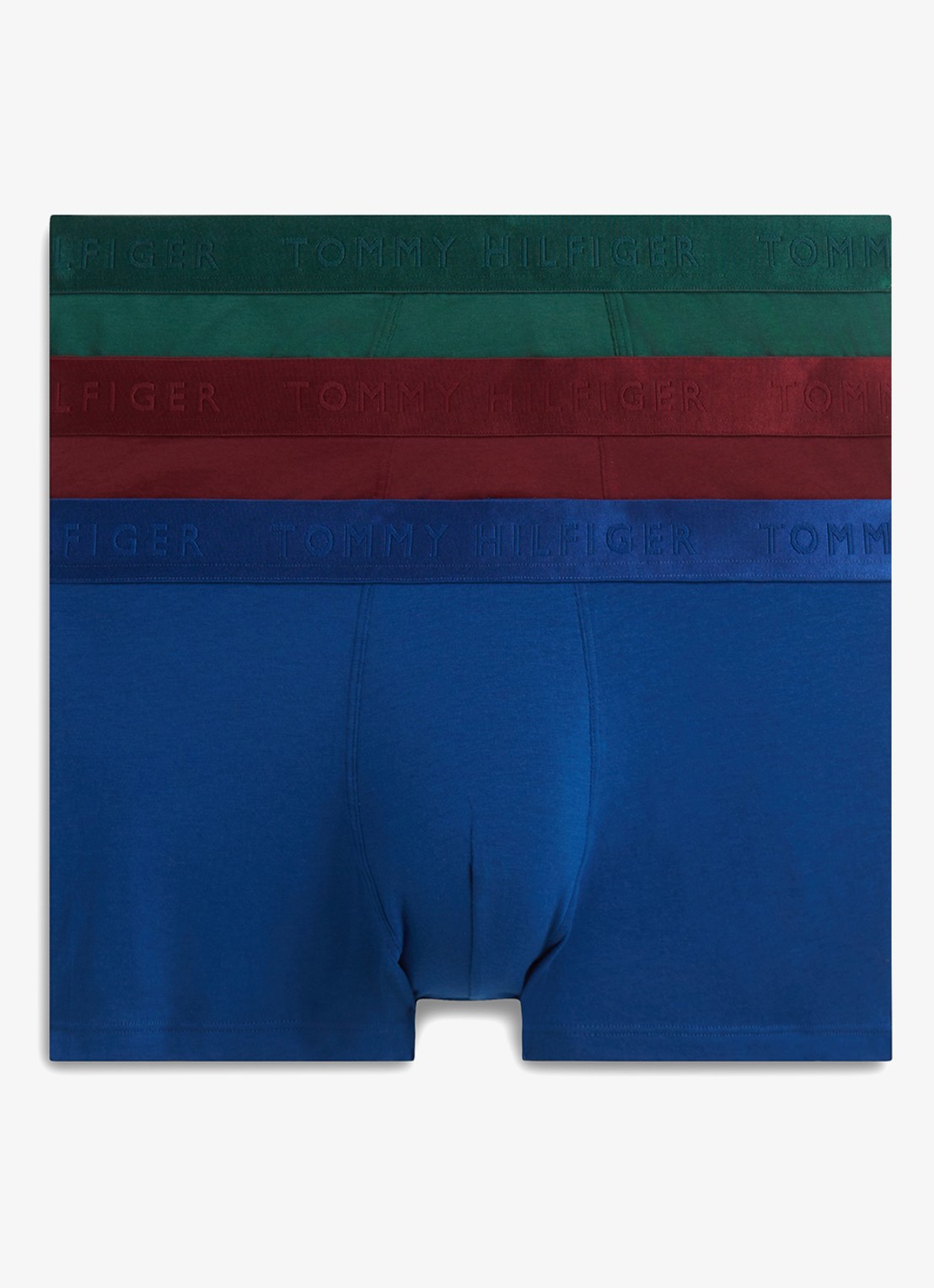 Tommy Hilfiger Everyday Luxe boxershorts met logoband in 3-pack - voorkant 2 groen