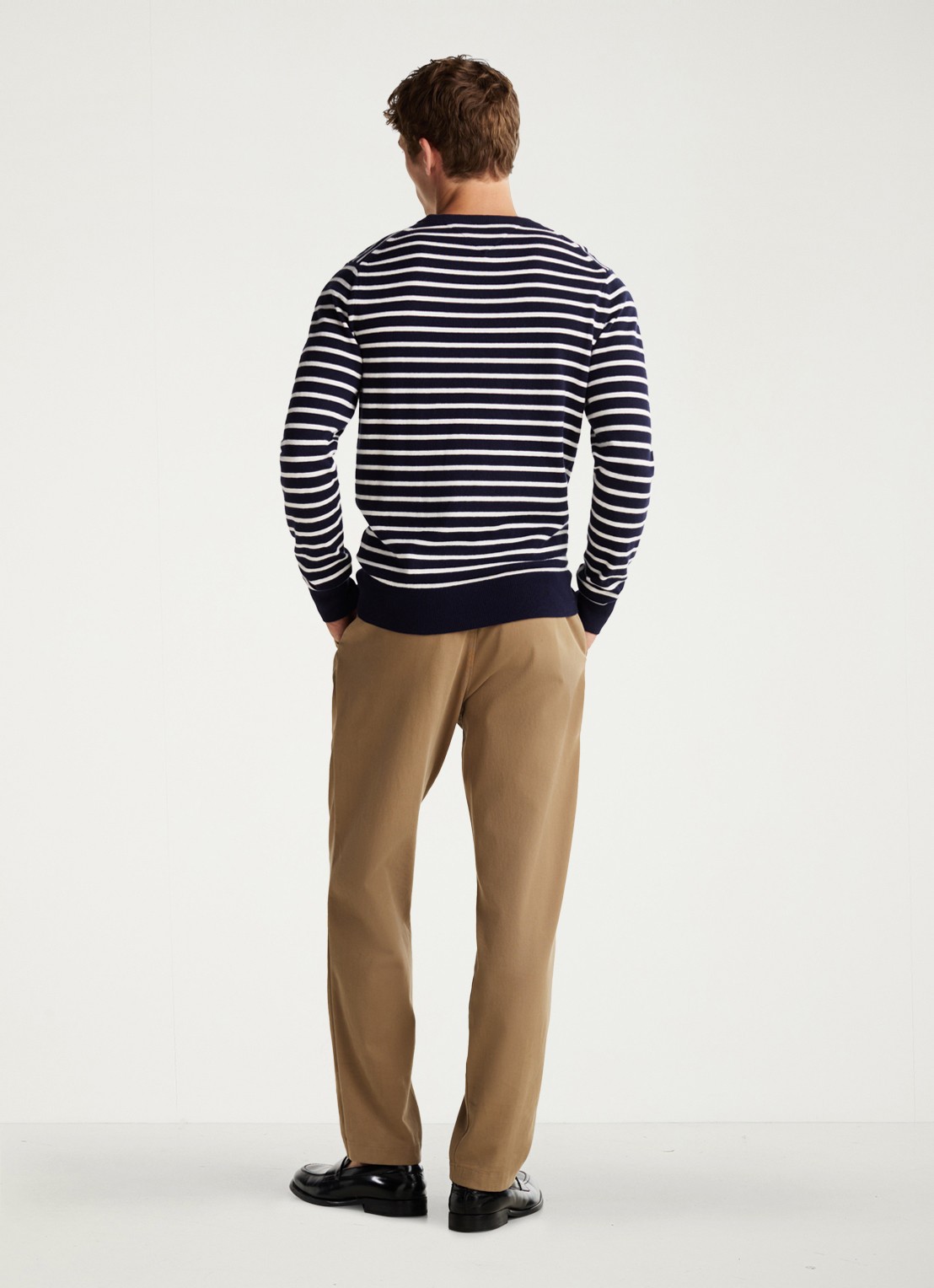 Tommy Hilfiger Fijngebreide pullover in kasjmierblend met logoborduring - achterkant 5 multicolor