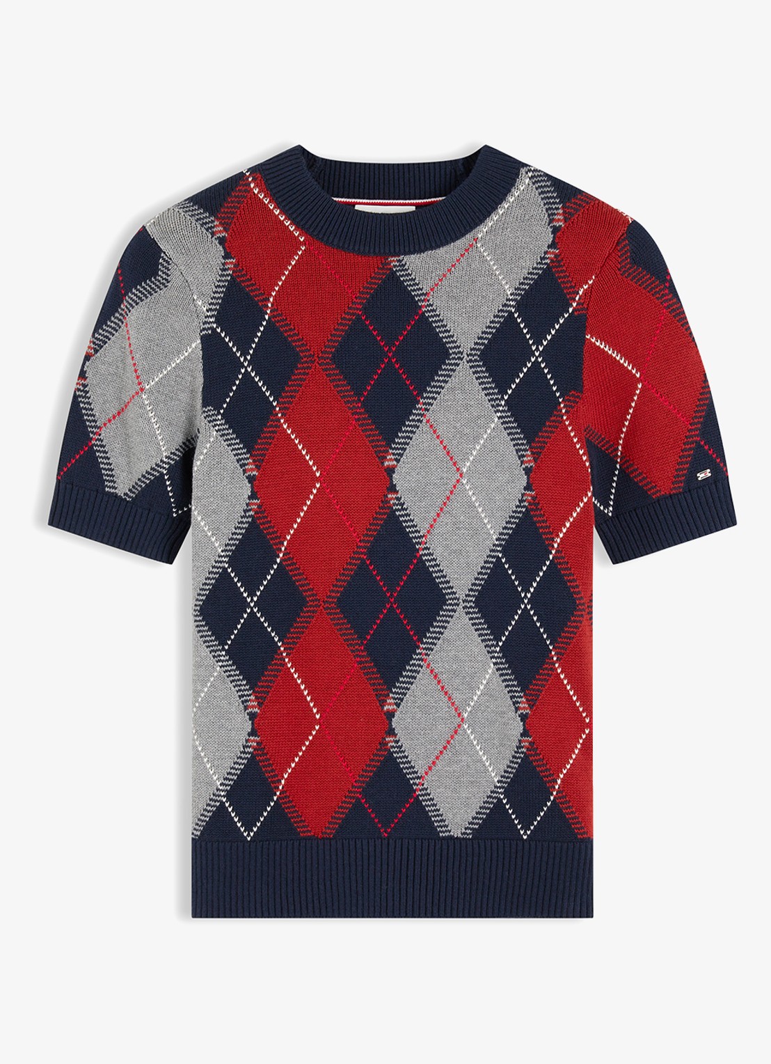 Tommy Hilfiger Fijngebreide trui met ruitdessin - voorkant 3 multicolor