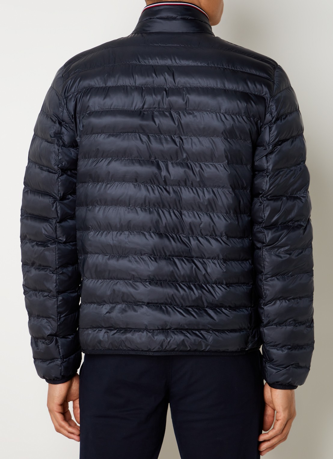 Tommy Hilfiger Gewatteerd jack met logo - achterkant 3 lichtblauw
