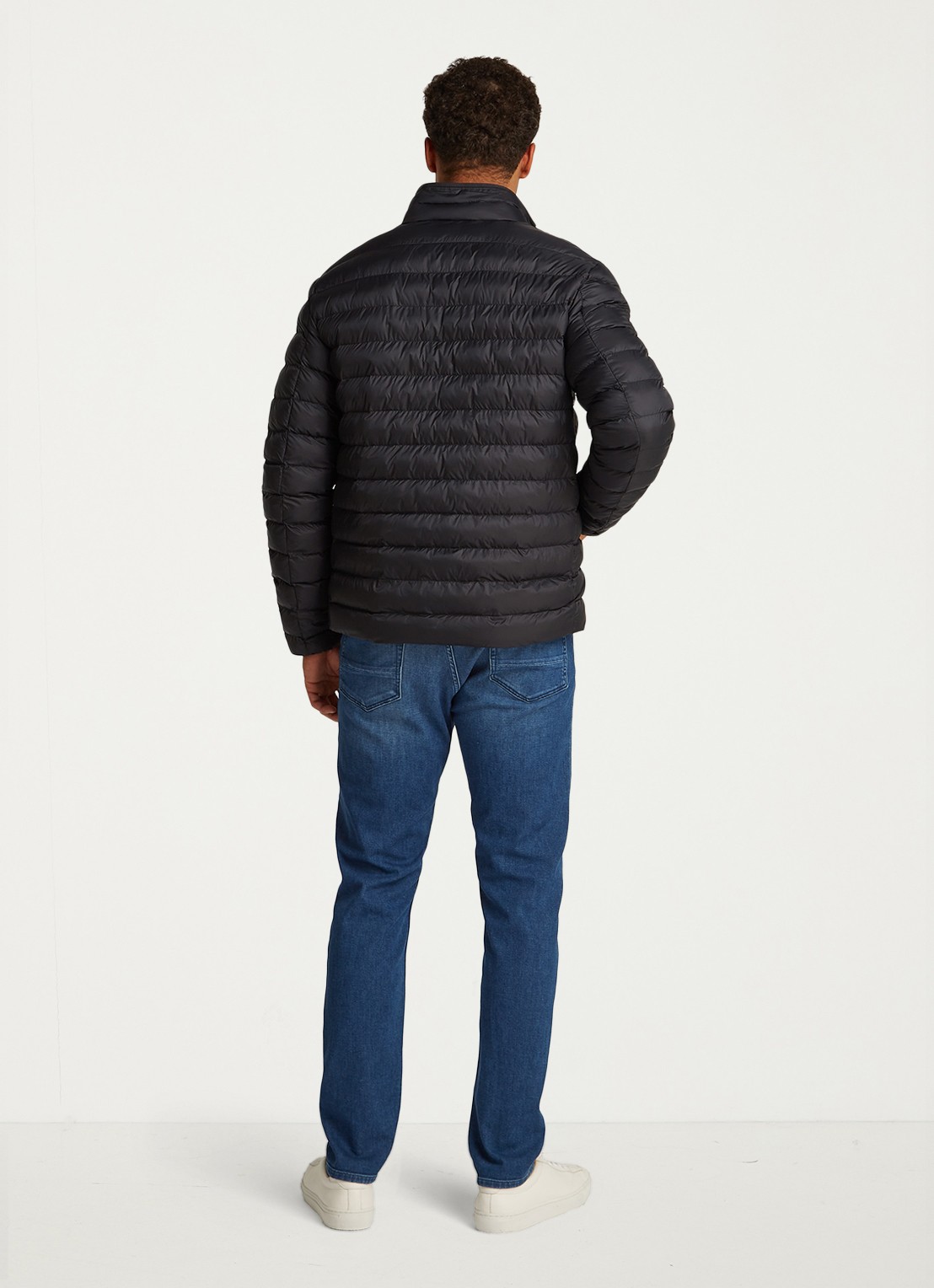 Tommy Hilfiger Gewatteerd jack met ritszakken - achterkant 3 zwart
