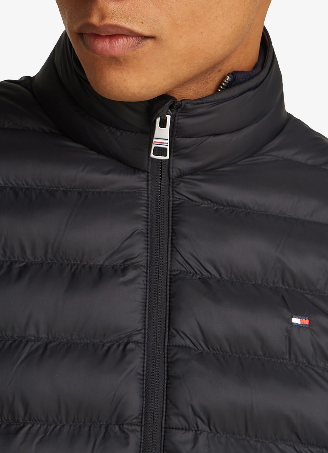 Tommy Hilfiger Gewatteerd jack met ritszakken - detail 5 zwart
