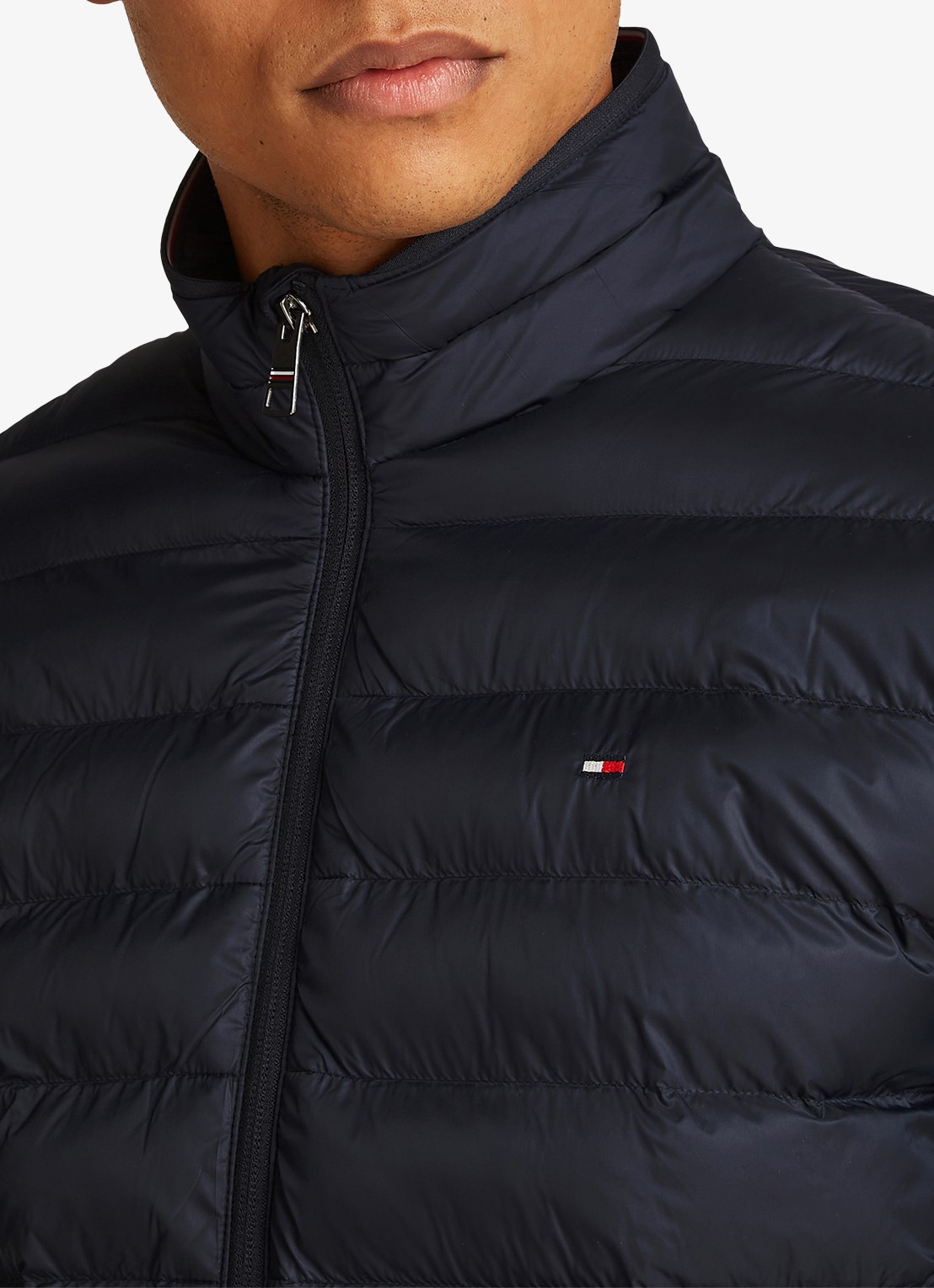 Tommy Hilfiger Gewatteerd jack met ritszakken - detail 5 donkerblauw