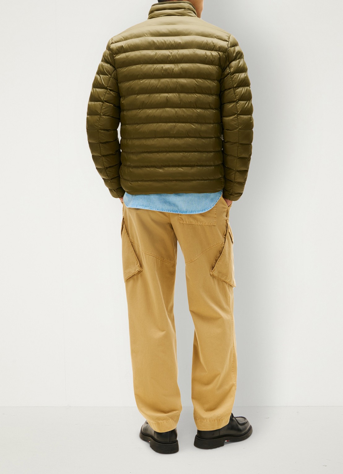 Tommy Hilfiger Gewatteerd jack met waterafstotende coating - achterkant 5 legergroen