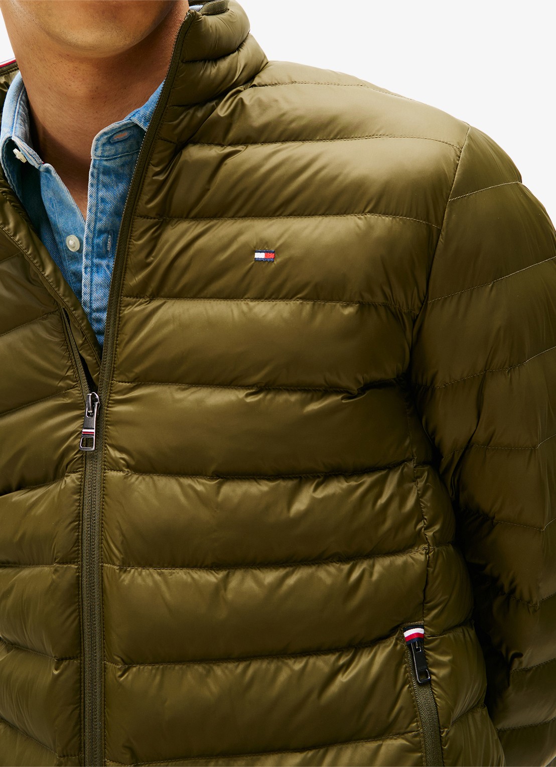 Tommy Hilfiger Gewatteerd jack met waterafstotende coating - detail 2 legergroen