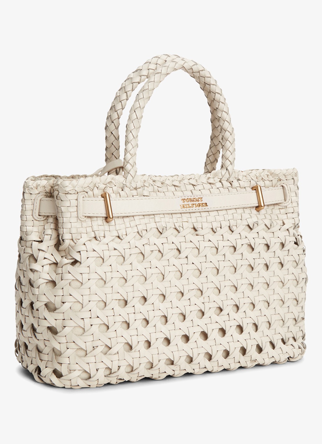 Tommy Hilfiger Handtas met gevlochten detail - detail 4 creme