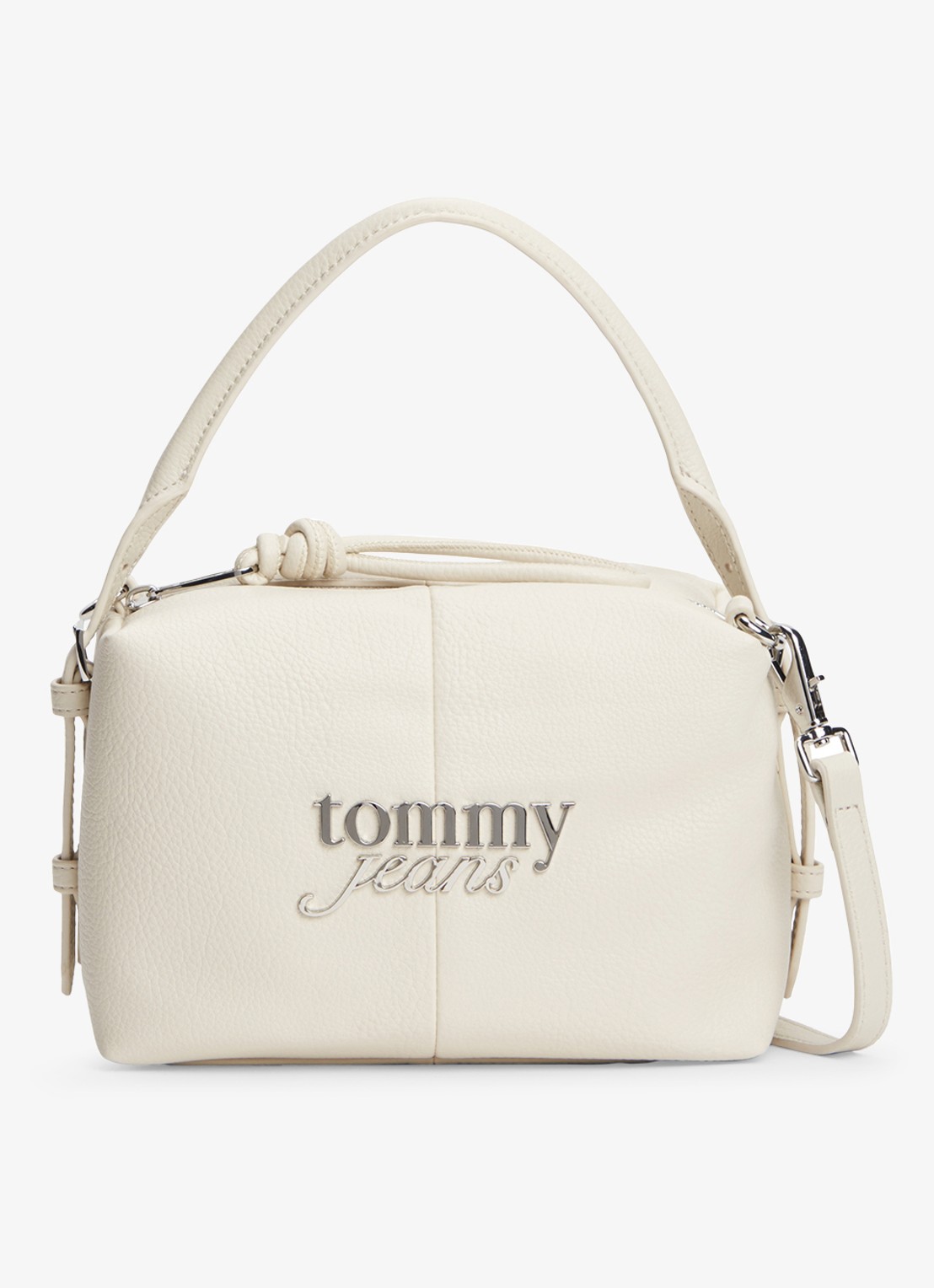 Tommy Hilfiger Handtas met logo - voorkant 2 gebroken wit