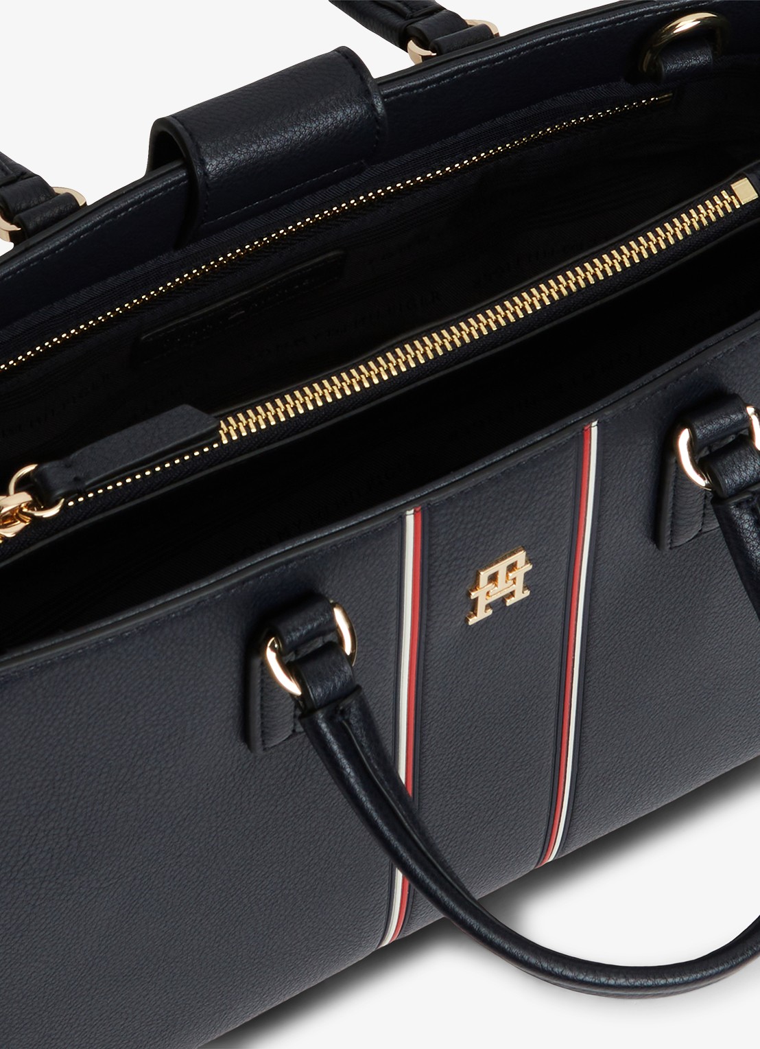 Tommy Hilfiger Handtas met logo - detail 4 donkerblauw