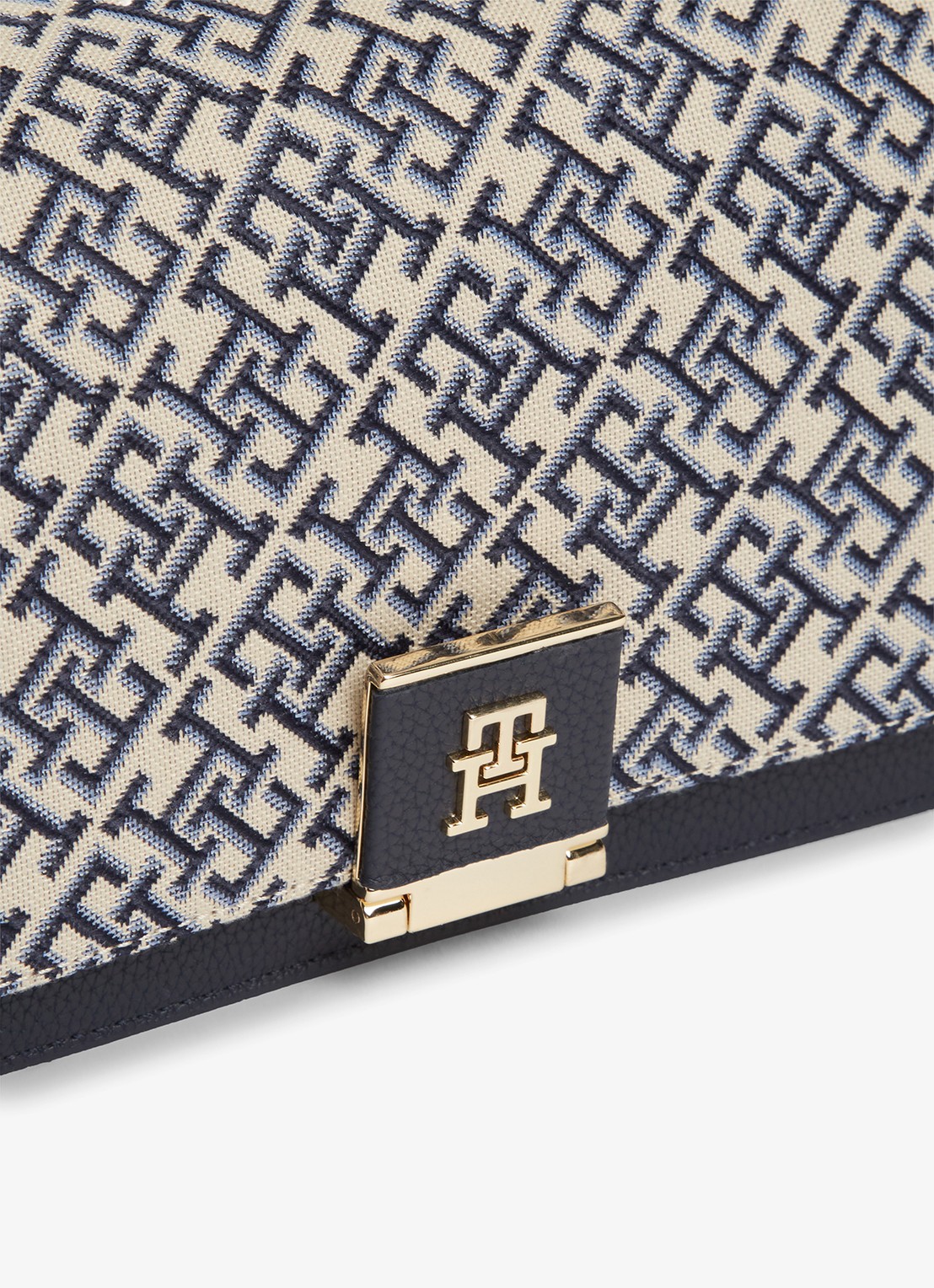 Tommy Hilfiger Handtas met logoprint en afneembare schouderriem - detail 3 donkerblauw