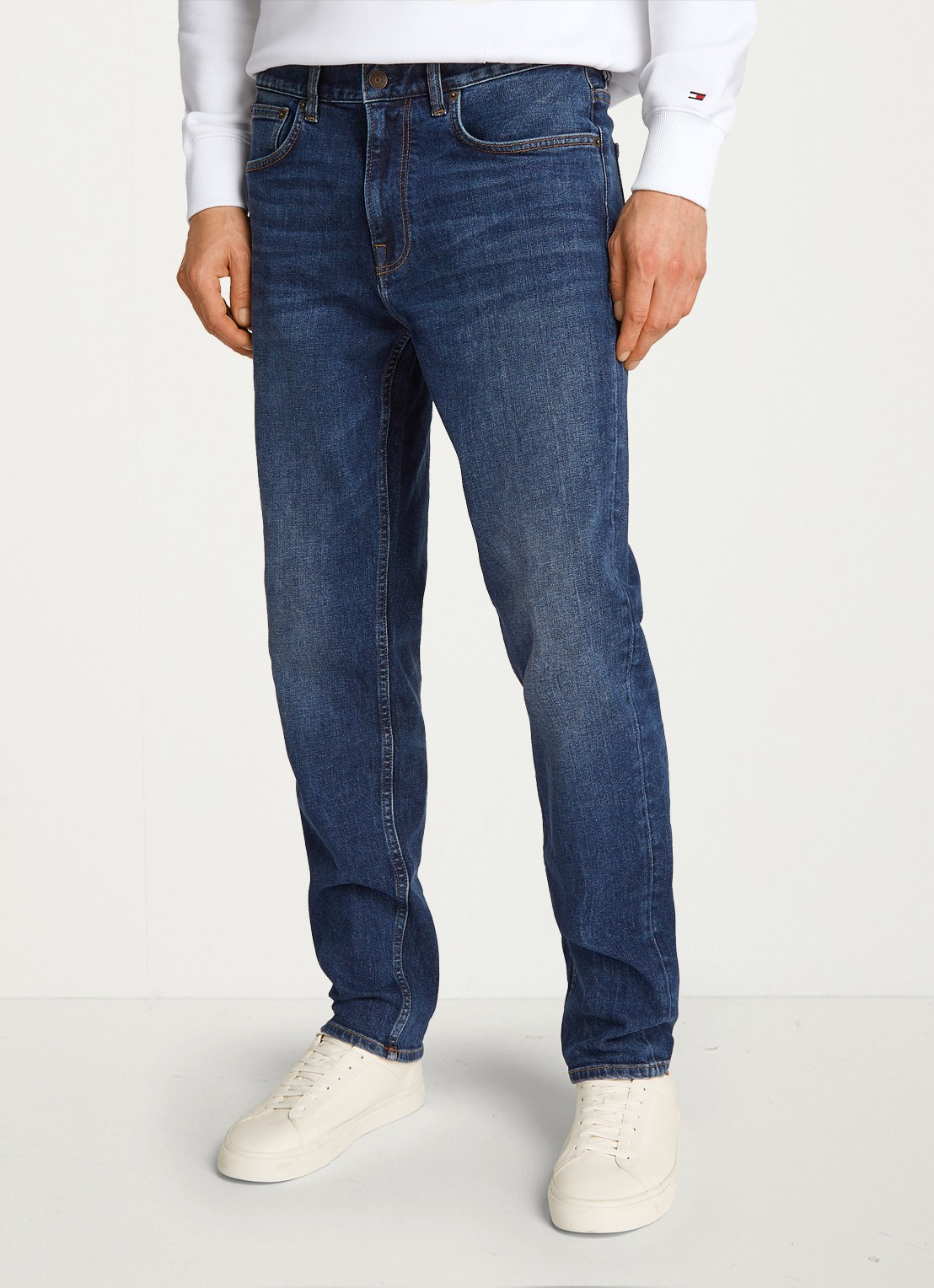 Tommy Hilfiger Harlem slim fit jeans met donkere wassing - detail 4 indigo