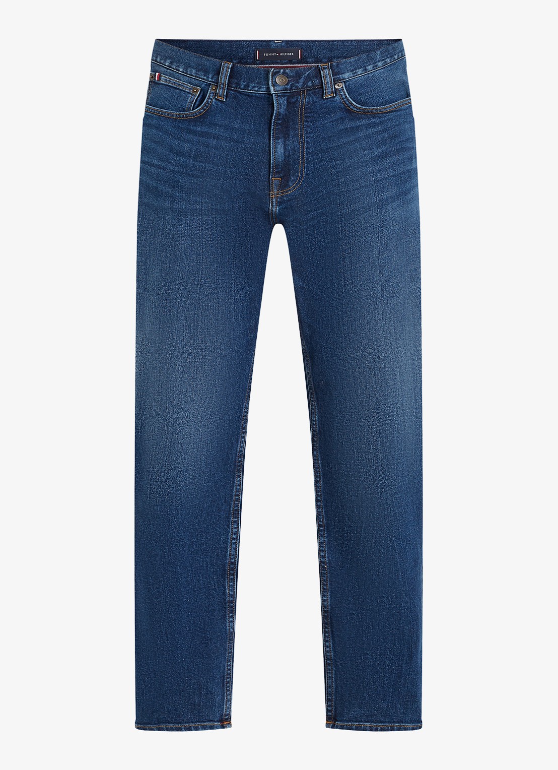 Tommy Hilfiger Harlem slim fit jeans met donkere wassing - voorkant indigo