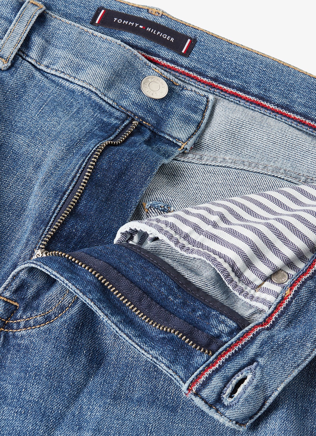 Tommy Hilfiger Harlem slim fit jeans met steekzakken - detail 7 indigo