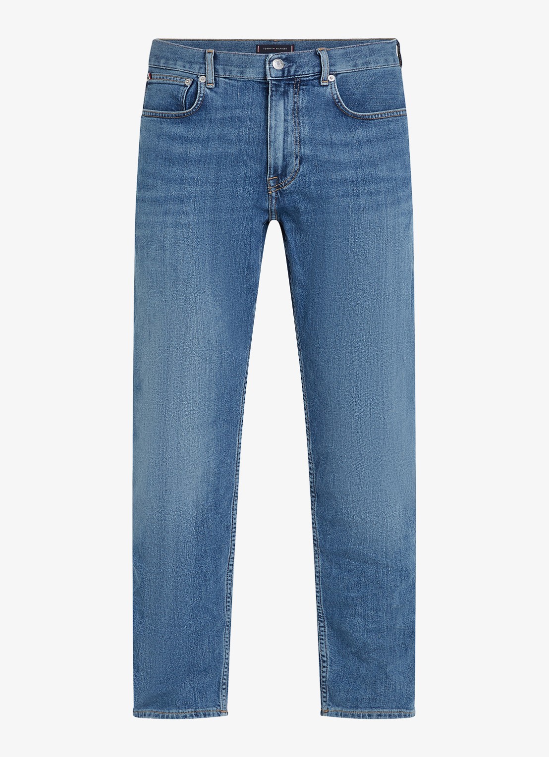 Tommy Hilfiger Harlem slim fit jeans met steekzakken - voorkant indigo
