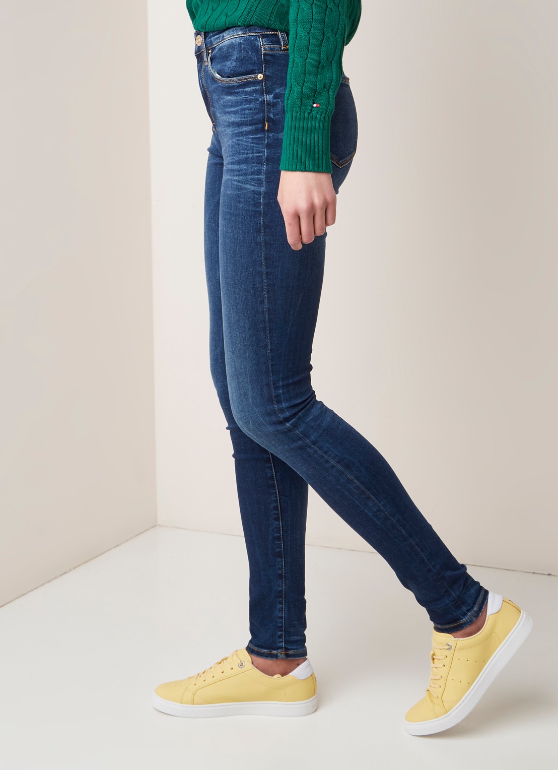 Tommy Hilfiger Heritage mid waist skinny jeans met stretch - detail 2 indigo