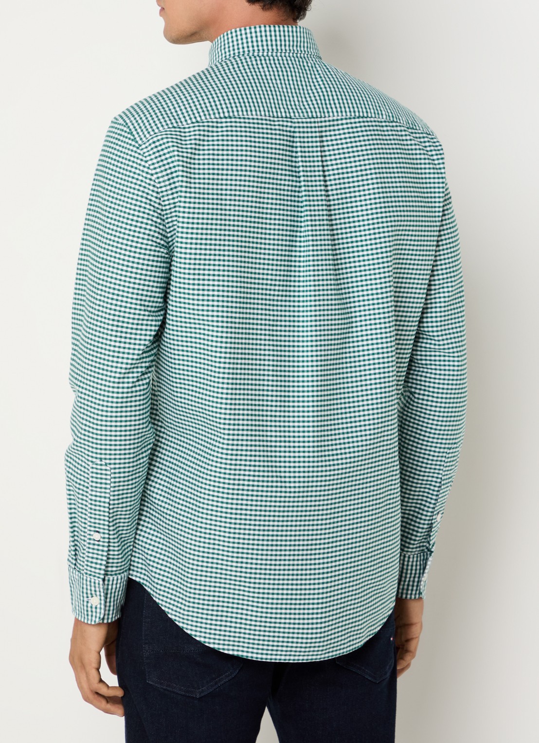 Tommy Hilfiger Heritage regular fit overhemd met ruitdessin en logoborduring - achterkant 5 groen