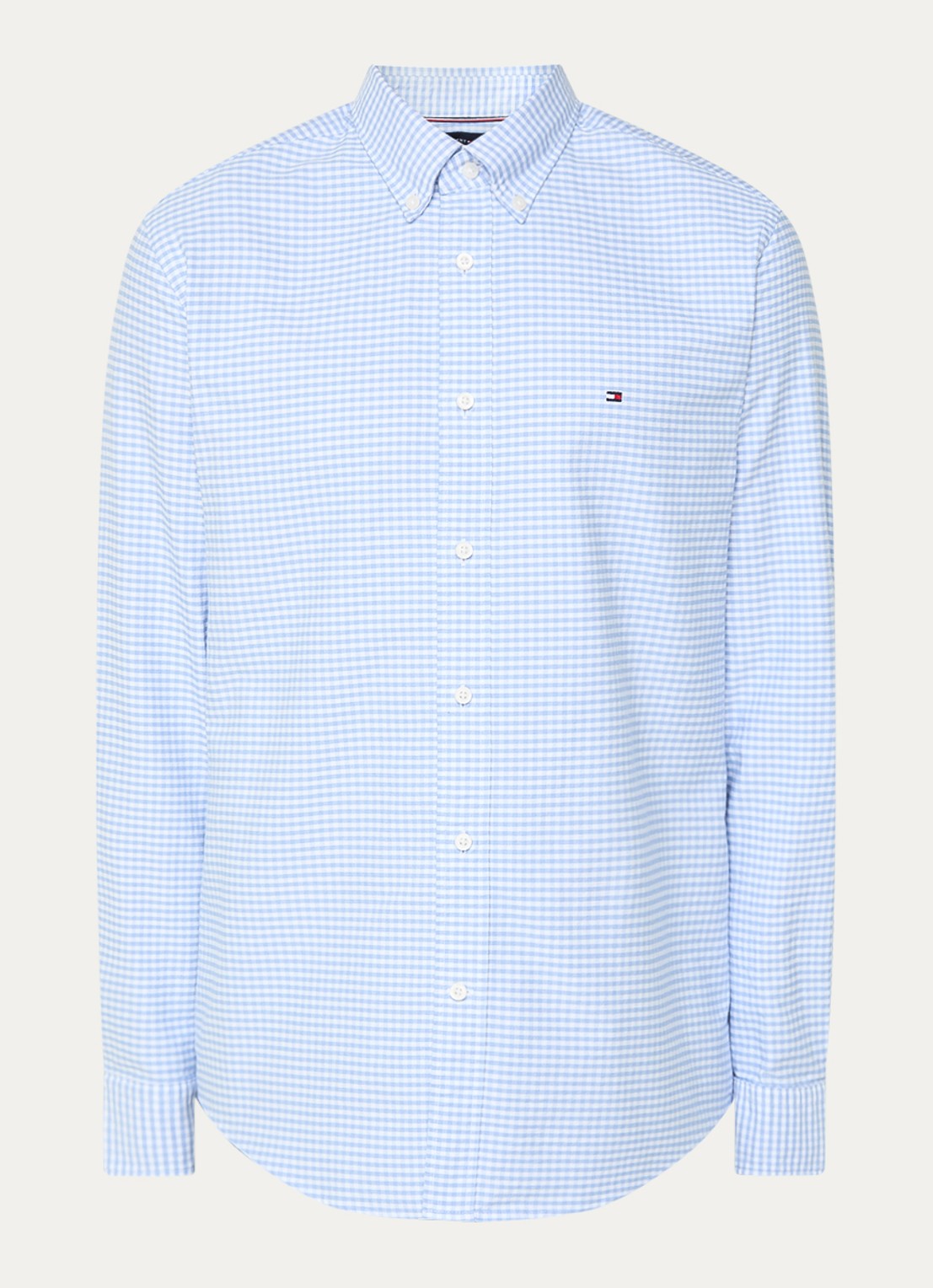 Tommy Hilfiger Heritage regular fit overhemd met ruitdessin en logoborduring - voorkant 3 donkerblauw