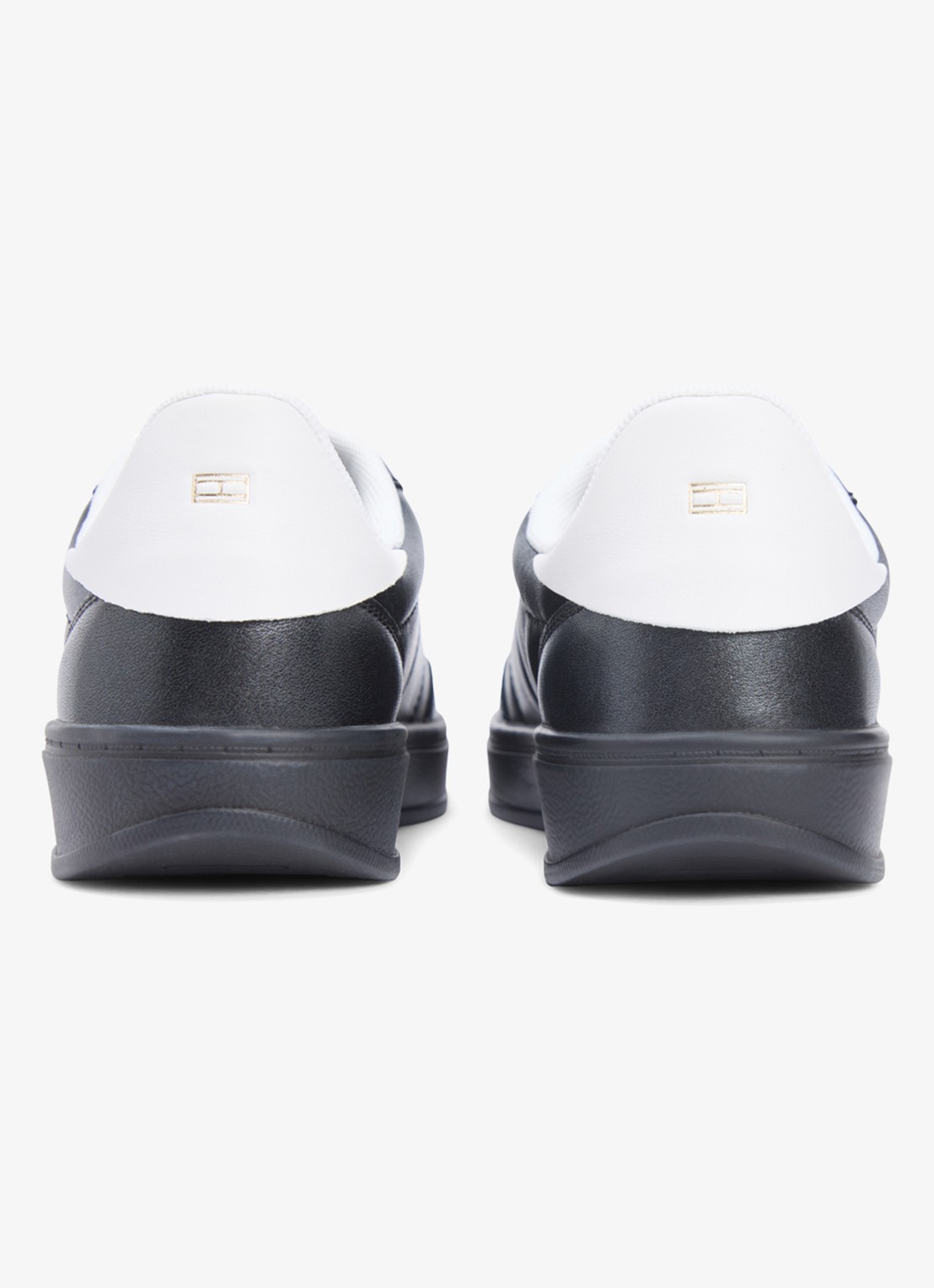 Tommy Hilfiger Heritage sneaker van leer met logo - detail zwart