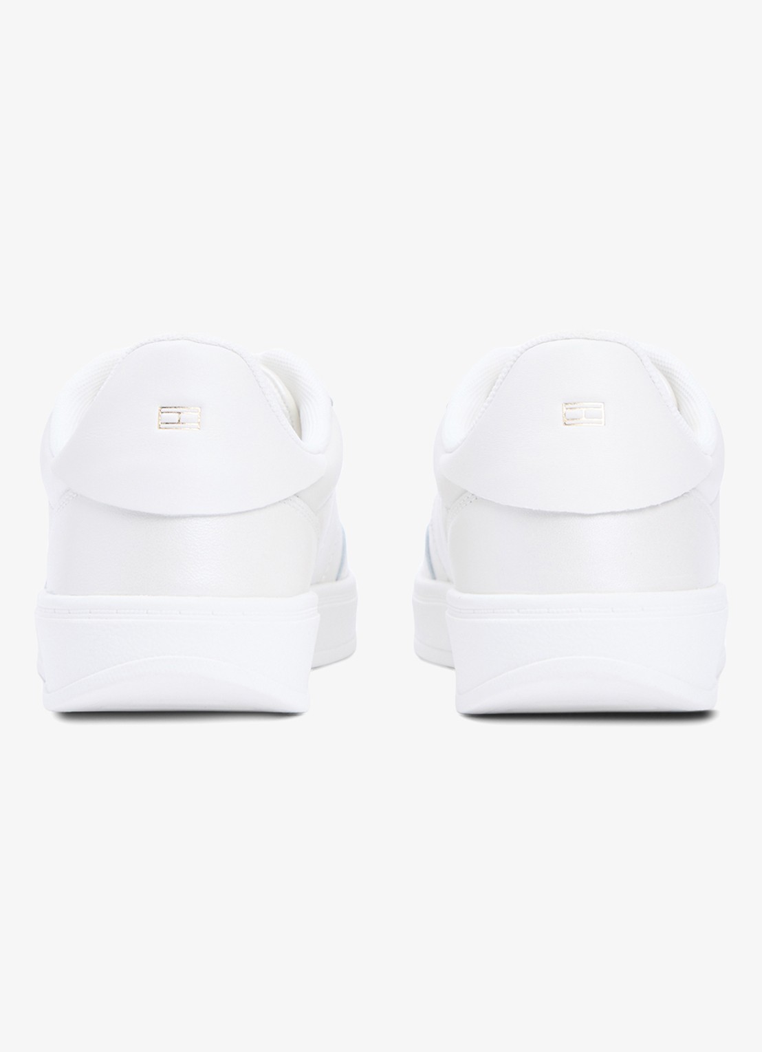 Tommy Hilfiger Heritage sneaker van leer met logo - detail 3 beige