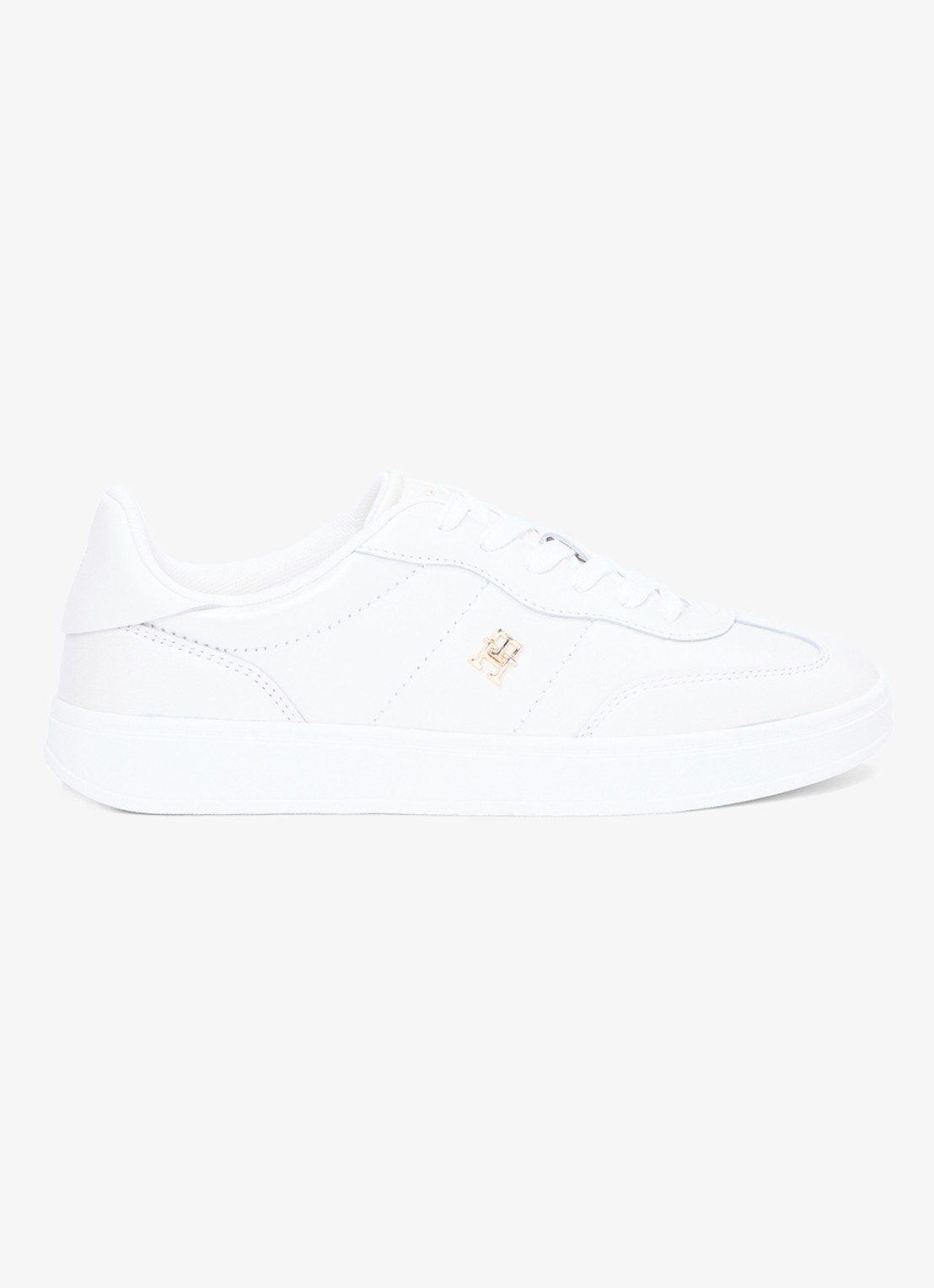 Tommy Hilfiger Heritage sneaker van leer met logo - detail 5 beige