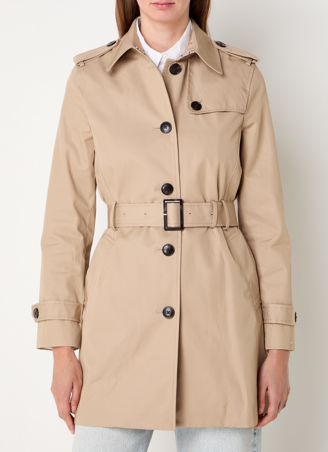 Tommy Hilfiger Heritage trenchcoat met ceintuur en steekzakken - detail 4 beige