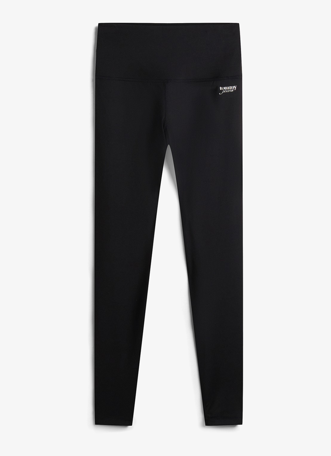 Tommy Hilfiger High waist legging met logo - voorkant 3 zwart