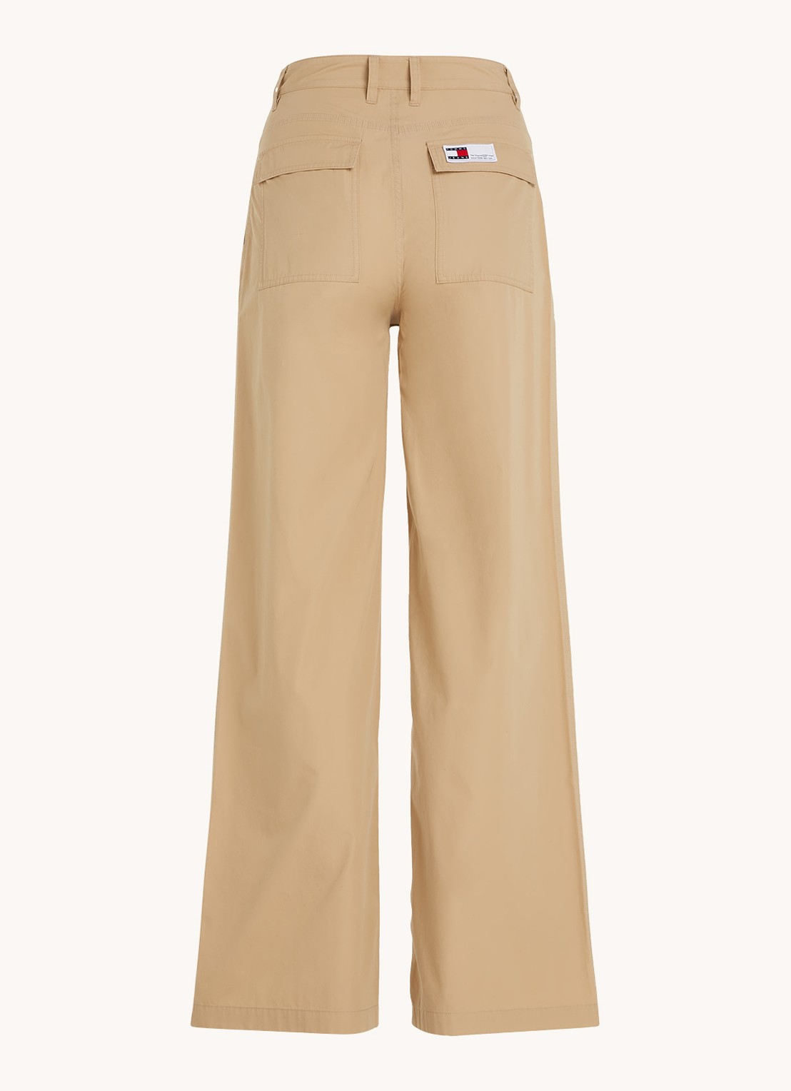 Tommy Hilfiger High waist loose fit cargobroek van  katoen - detail 5 zand