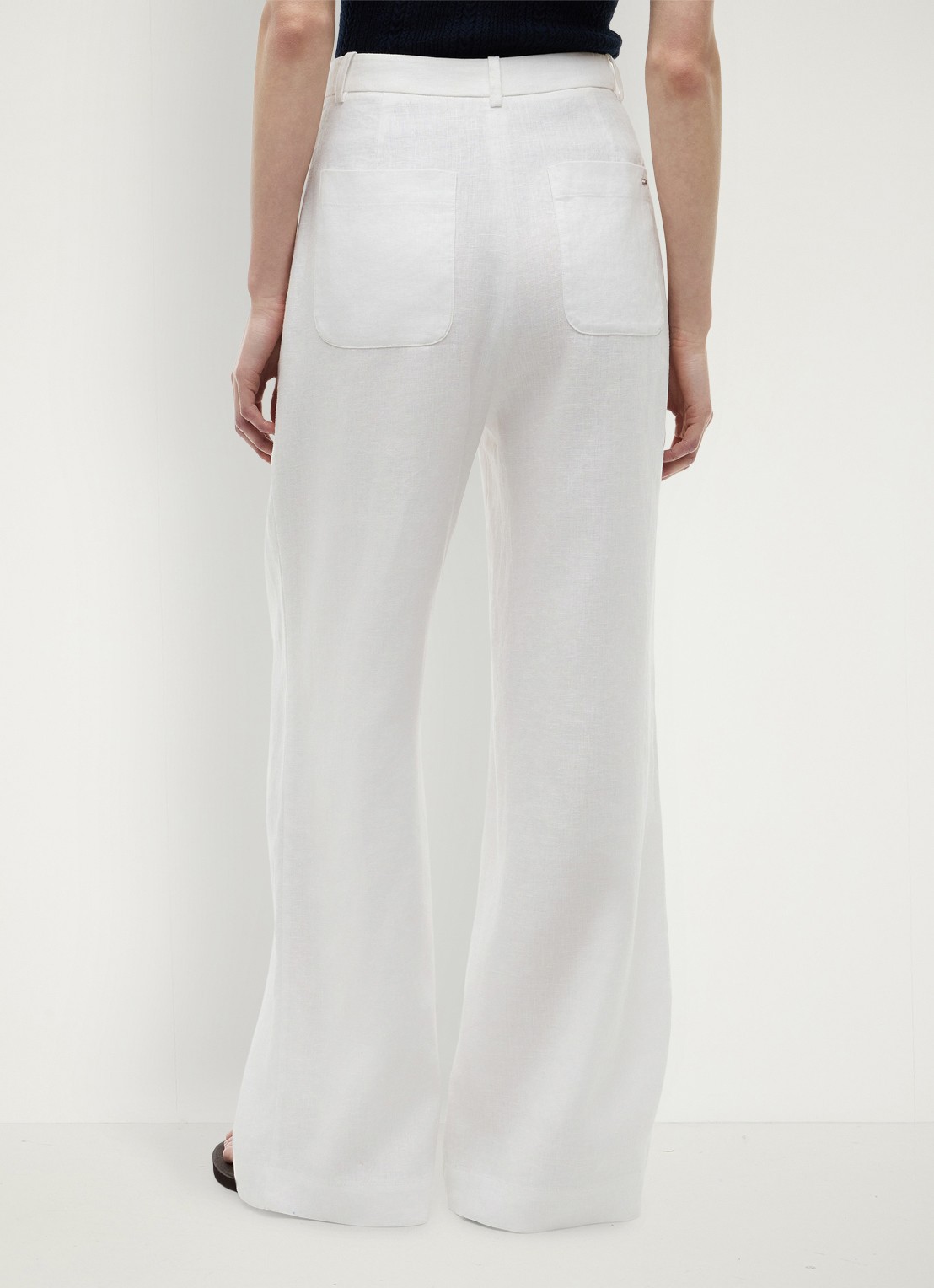 Tommy Hilfiger High waist loose fit pantalon met steekzakken - achterkant 3 wit