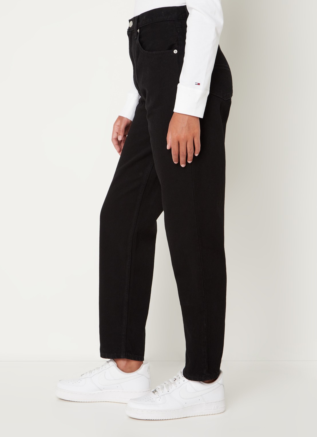Tommy Hilfiger  High waist mom jeans met gekleurde wassing - detail 2 zwart