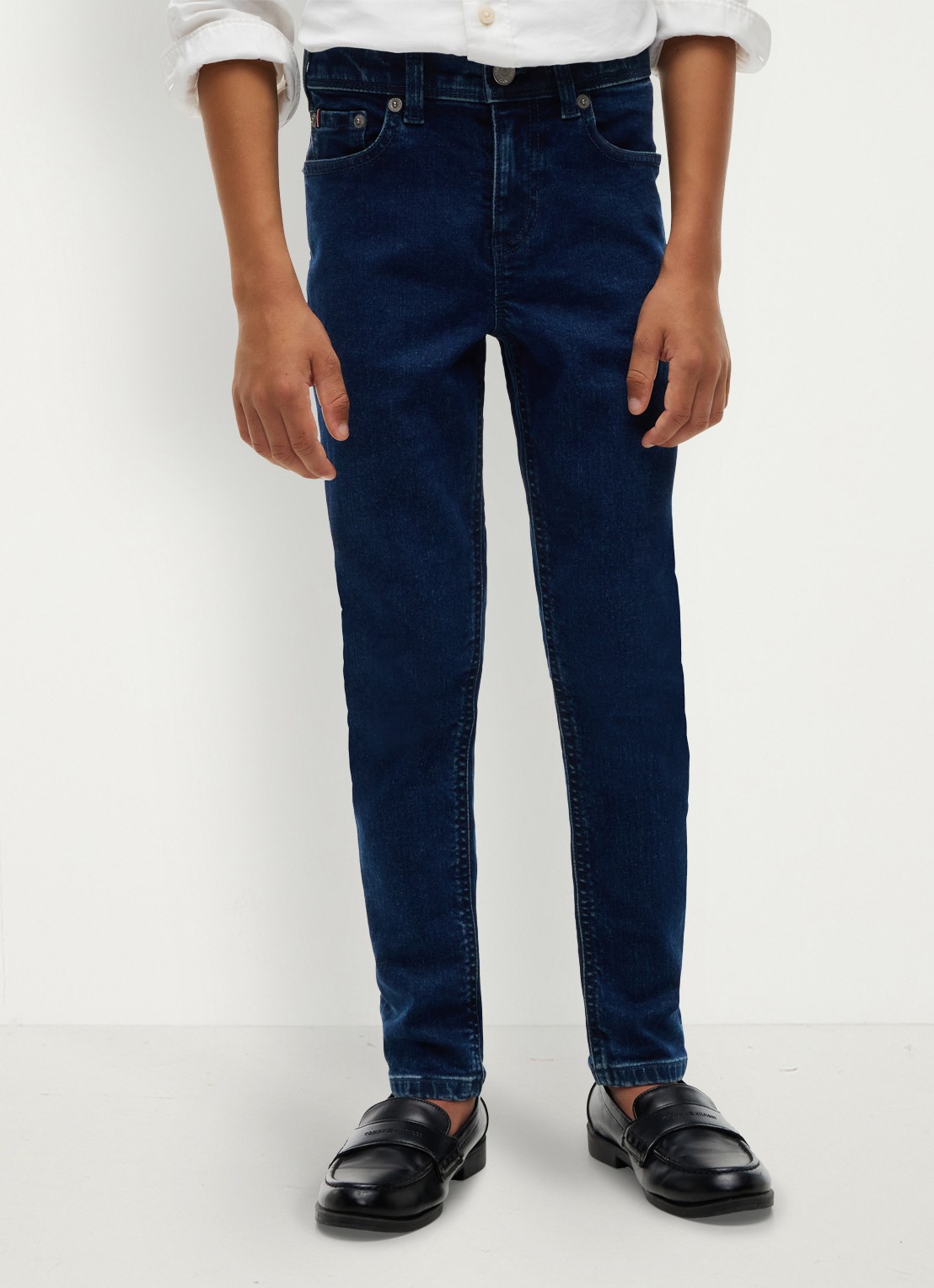 Tommy Hilfiger High waist slim fit jeans met donkere wassing  - detail 9 indigo