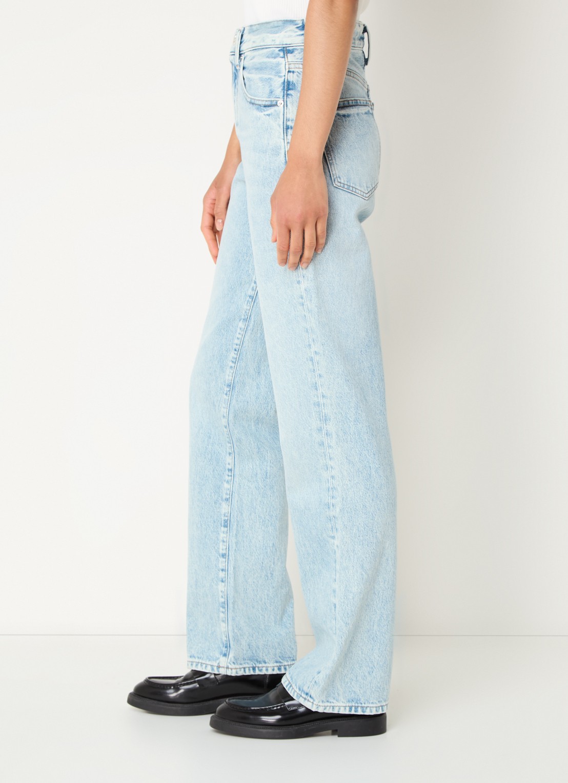 Tommy Hilfiger High waist straight leg jeans met lichte wassing - detail 2 indigo